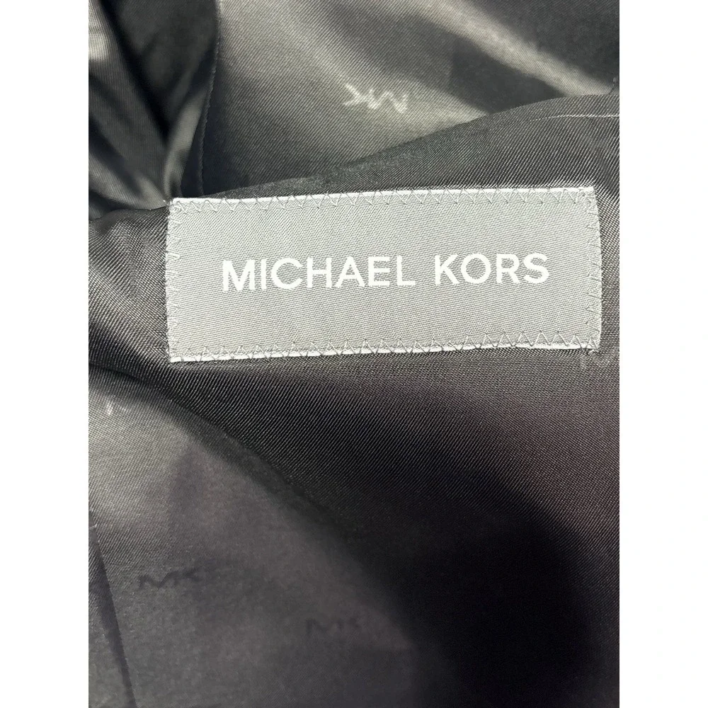 boys charcoal burgundy check Michael Kors blazer jacket sport suit coat 12‎ R
